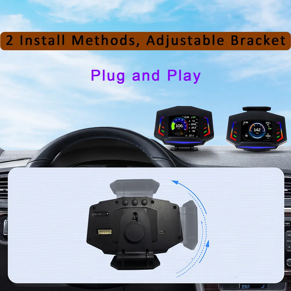 AP-8 HUD Head-up Display OBD2+GPS+Slope Meter Smart Gauge Dual System Driving Computer Modification Computer New Accessories
AP-8 HUD Head-up Display OBD2+GPS+Slope Meter Smart Gauge Dual System Driving Computer Modification Computer New Accessories