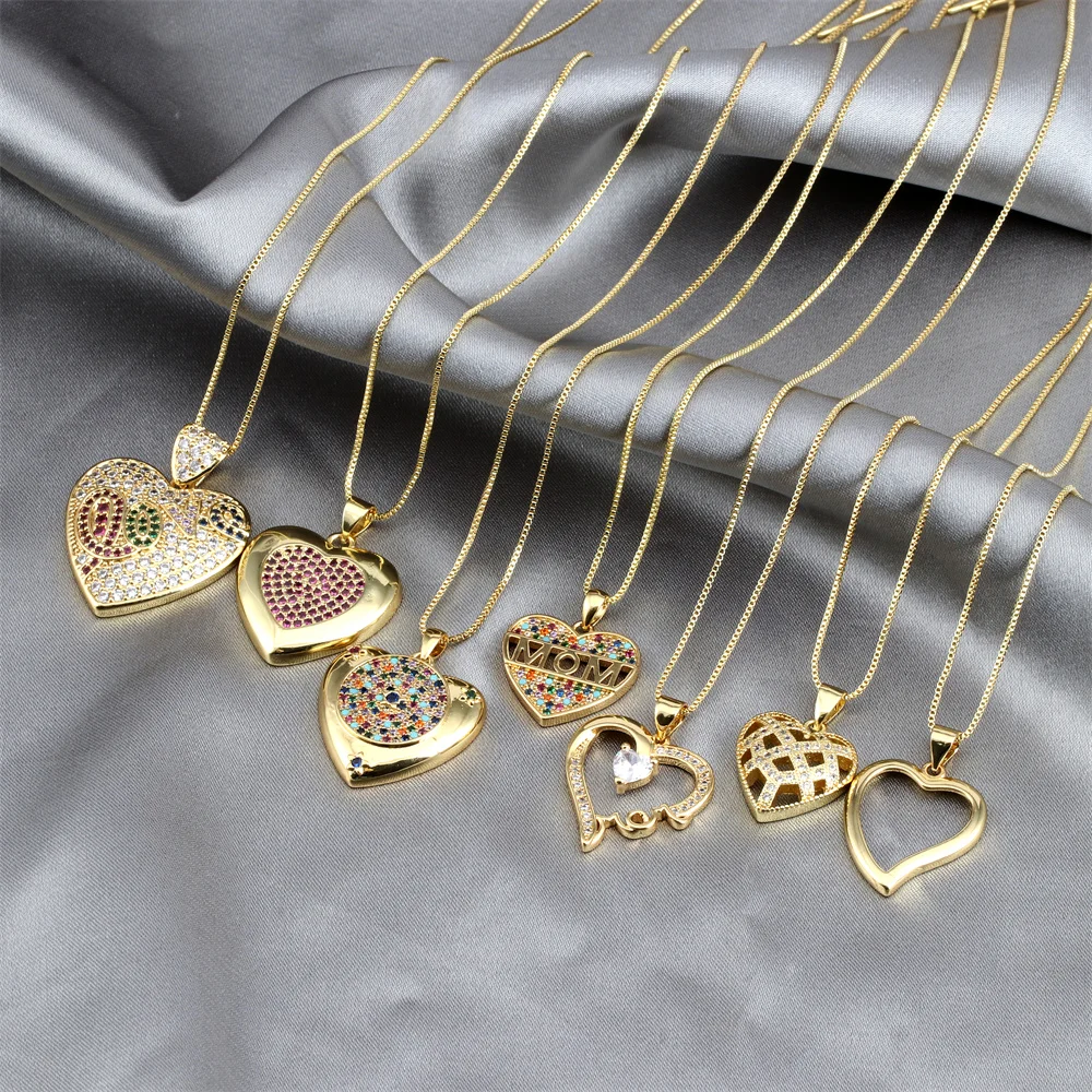Luxury Zircon Heart-shaped Pendant Necklace Charm Adjustable High Quality Copper Gold Plated Box Chain Necklace Memorial Jewelry
Luxury Zircon Heart-shaped Pendant Necklace Charm Adjustable High Quality Copper Gold Plated Box Chain Necklace Memorial Jewelry
