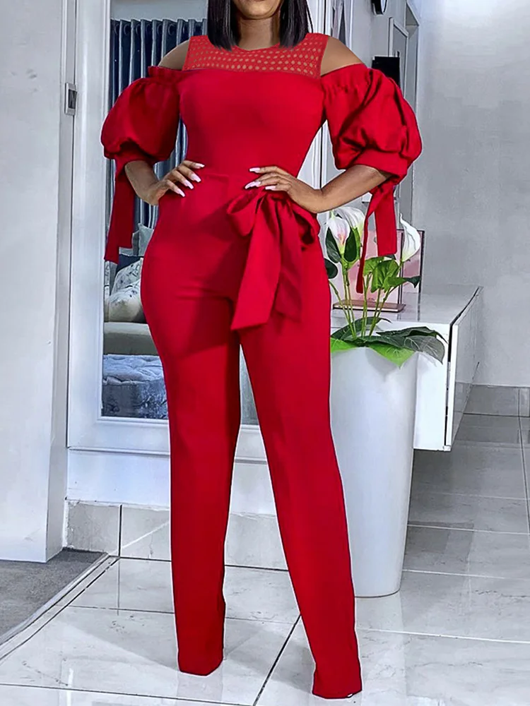 Red Sexy Off Shoulder Hollow Out Women Jumpsuit Pants Bandage Lantern Sleeve Party Rompers Office Casual Overalls Flare Pant
Red Sexy Off Shoulder Hollow Out Women Jumpsuit Pants Bandage Lantern Sleeve Party Rompers Office Casual Overalls Flare Pant