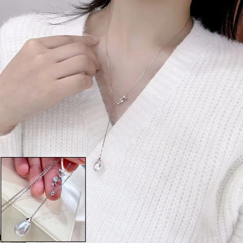 MeiBaPJ 10-11mm Big Natural Rice Pearl Fashion Star Pendant Necklace 925 Silver Fine Wedding Jewelry for Women
MeiBaPJ 10-11mm Big Natural Rice Pearl Fashion Star Pendant Necklace 925 Silver Fine Wedding Jewelry for Women