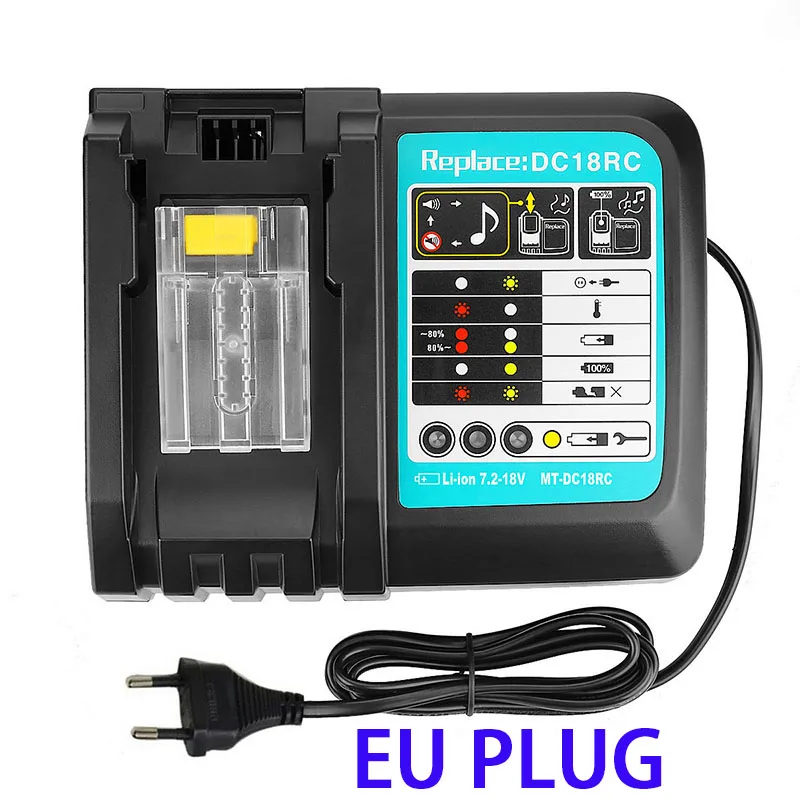Зарядное устройство для аккумуляторов Makita, 14,4 В, 18 в, BL1830, Bl1430, DC18RC, DC18RA, европейская вилка, 3 А, 2 А, зарядное устройство DC18SE, BL1860, BL1850, Aicherish
Зарядное устройство для аккумуляторов Makita, 14,4 В, 18 в, BL1830, Bl1430, DC18RC, DC18RA, европейская вилка, 3 А, 2 А, зарядное устройство DC18SE, BL1860, BL1850, Aicherish