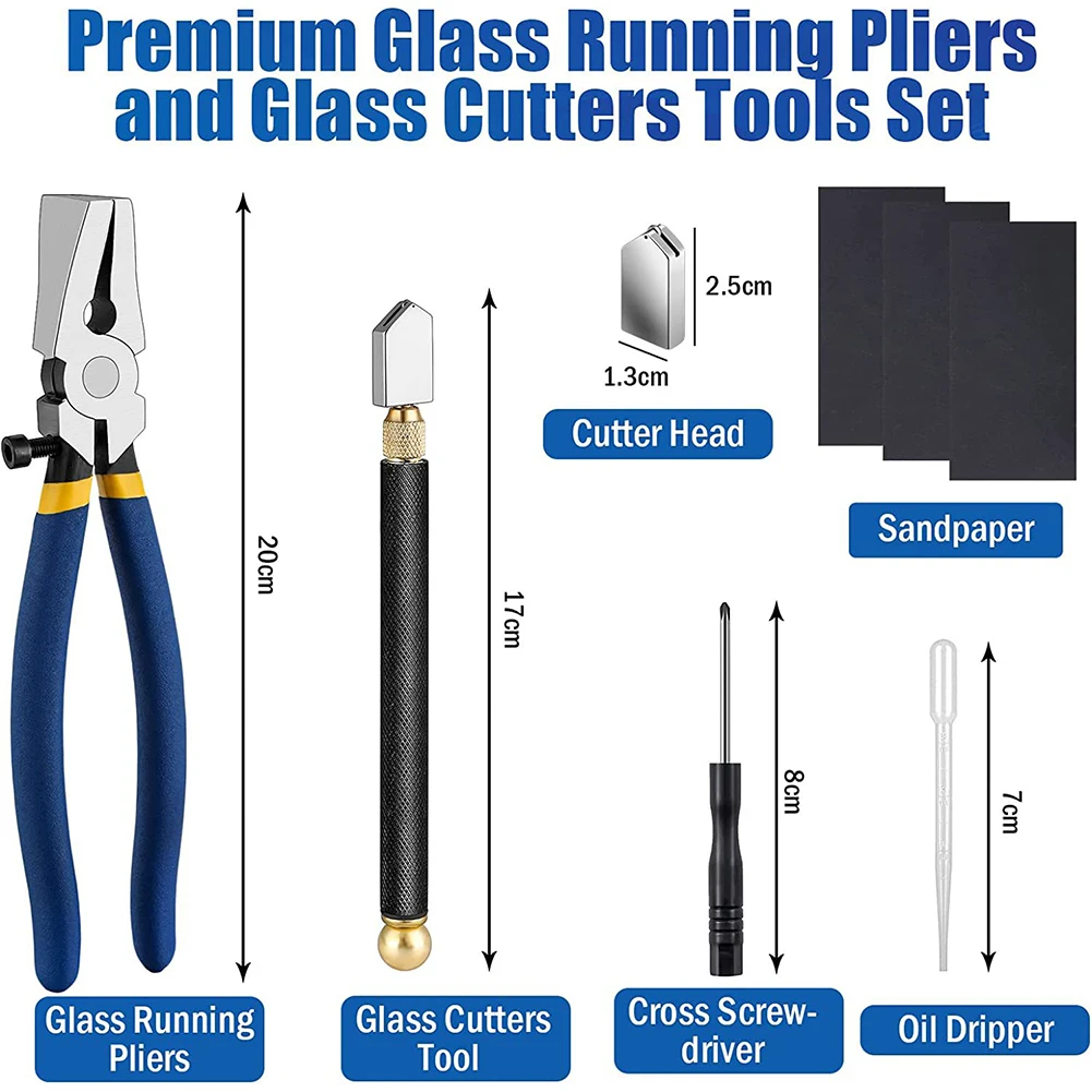 8pcs/set Glass Cutter Kit 2mm-20mm Thickness Glass Tile Cutting Knife With Plier Professional Construction Tools
8pcs/set Glass Cutter Kit 2mm-20mm Thickness Glass Tile Cutting Knife With Plier Professional Construction Tools
