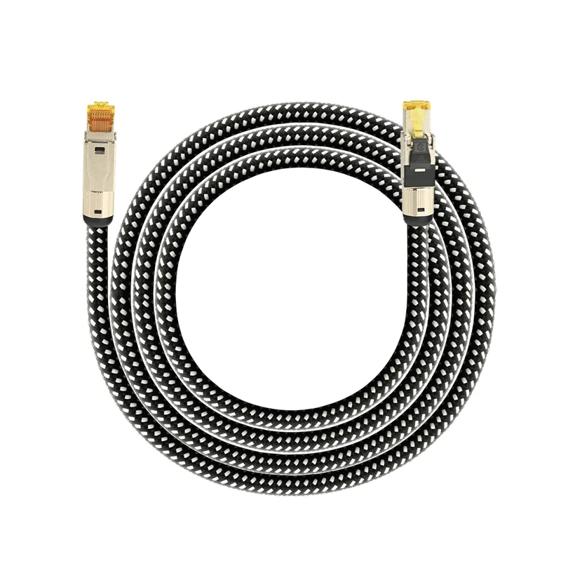 

CAT8 Ethernet-кабель RJ45 40G 2000 МГц двойной экран 99.99% Медь Cat 8 скоростей Lan-кабель RJ45 сетевой Соединительный кабель