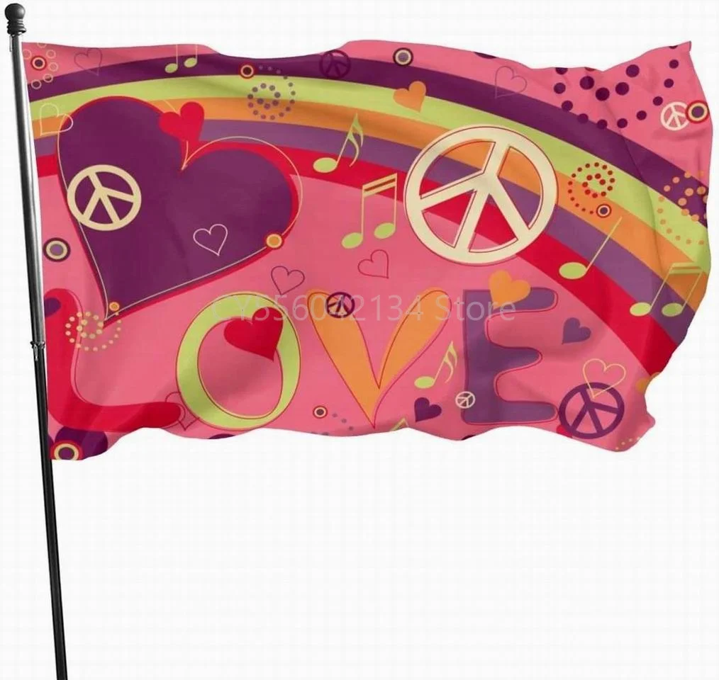 Peace Love Hearts flag Home Decoration Outdoor Decor Polyester Banners and Flags 90x150cm 120x180cm
Peace Love Hearts flag Home Decoration Outdoor Decor Polyester Banners and Flags 90x150cm 120x180cm