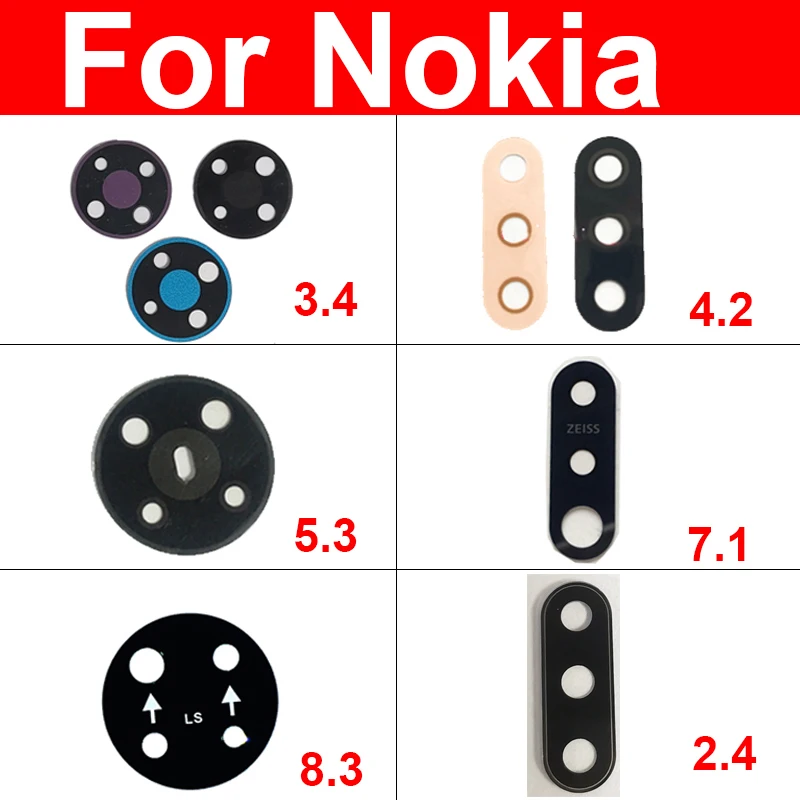 Стекло объектива задней камеры с клейкой палочкой для Nokia 5 3 6 2 7 TA-1198 TA-1200 TA-1181 TA-1196