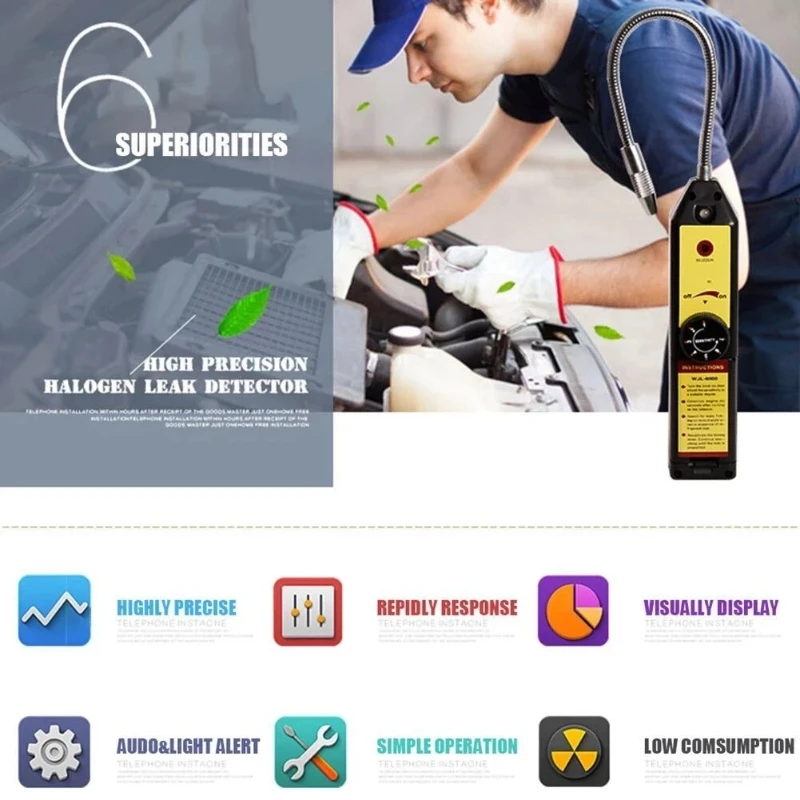 2022 Freon Halogen Leak Detector Car Diagnostic Tools Refrigerant Gas Analyzer Detector Gas Leakage Tester Air Conditioning
2022 Freon Halogen Leak Detector Car Diagnostic Tools Refrigerant Gas Analyzer Detector Gas Leakage Tester Air Conditioning