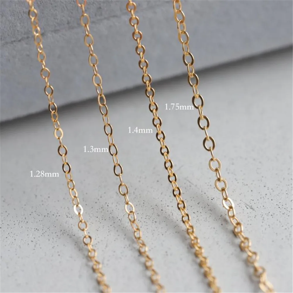 USA 14K Gold Filled flat o chain flash O chain has bright gold loose chain DIY bracelet necklace material
USA 14K Gold Filled flat o chain flash O chain has bright gold loose chain DIY bracelet necklace material