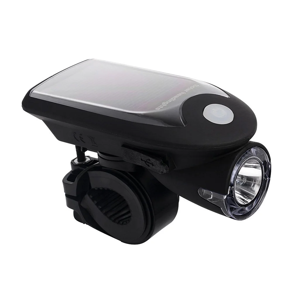 LED USB Rechargeable Bike Light Headlight Solar Energy Bicycle Front Light Waterproof With 360 Degree Rotating Mount
LED USB Rechargeable Bike Light Headlight Solar Energy Bicycle Front Light Waterproof With 360 Degree Rotating Mount