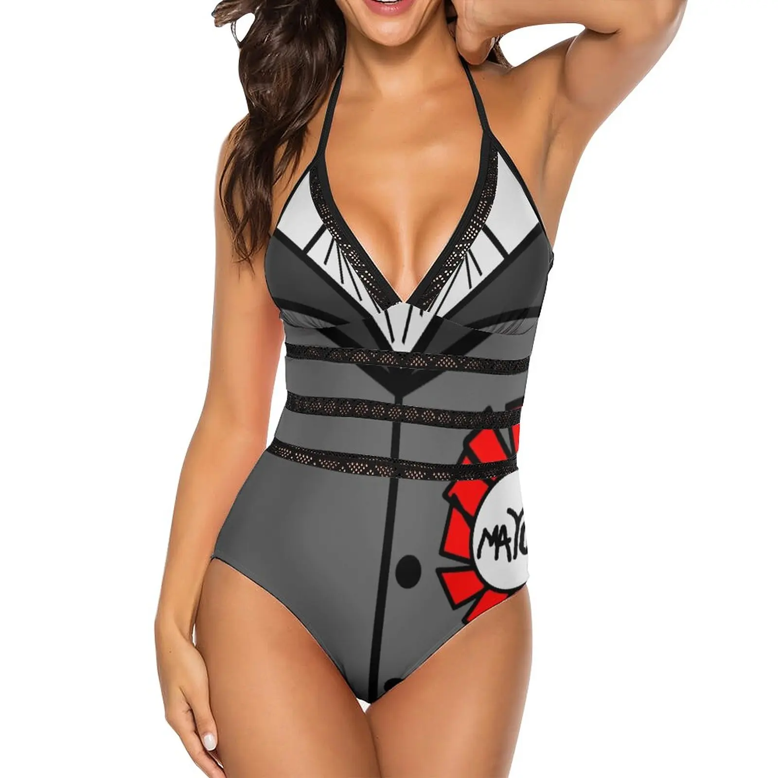 " Mayor Of Halloween Town " Suit Nightmare Before Christmas Black Mesh Swimsuit One Piece Backless Swimwear Sexy Beach Wear
" Mayor Of Halloween Town " Suit Nightmare Before Christmas Black Mesh Swimsuit One Piece Backless Swimwear Sexy Beach Wear