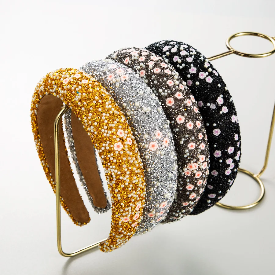 Fashion Luxury Full Diamond Shiny Hair Bands Simple Sponge Headbands For Women Elegant Flower Wide Edge Hair accessories Girls
Fashion Luxury Full Diamond Shiny Hair Bands Simple Sponge Headbands For Women Elegant Flower Wide Edge Hair accessories Girls
