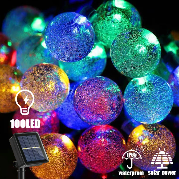 Solar String Lights Outdoor 100 Led Crystal Globe Lights Waterproof Solar Festoon Fairy Light for Garden Christmas Party Decor 
Solar String Lights Outdoor 100 Led Crystal Globe Lights Waterproof Solar Festoon Fairy Light for Garden Christmas Party Decor
