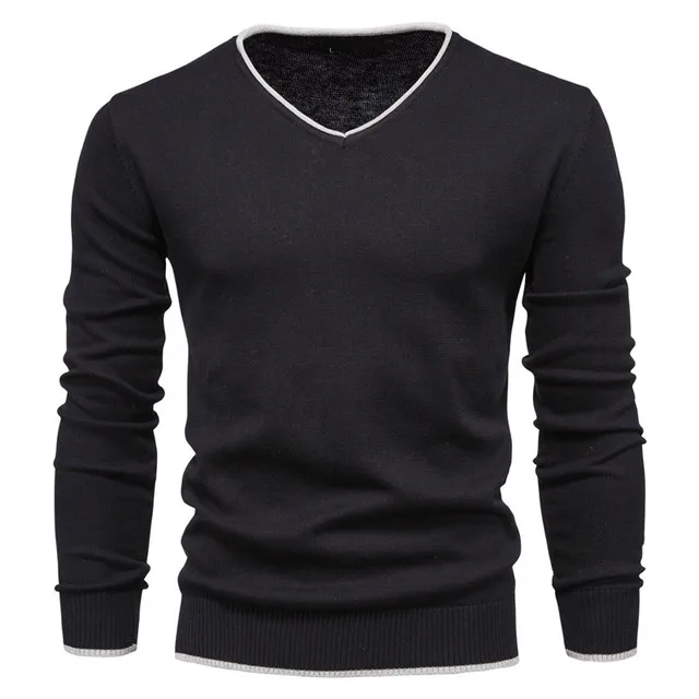 Men's Fall New Sweater V-Neck Pullover Fashion 100% Cotton Solid Color Long Sleeve Slim Fit Men
Men's Fall New Sweater V-Neck Pullover Fashion 100% Cotton Solid Color Long Sleeve Slim Fit Men
