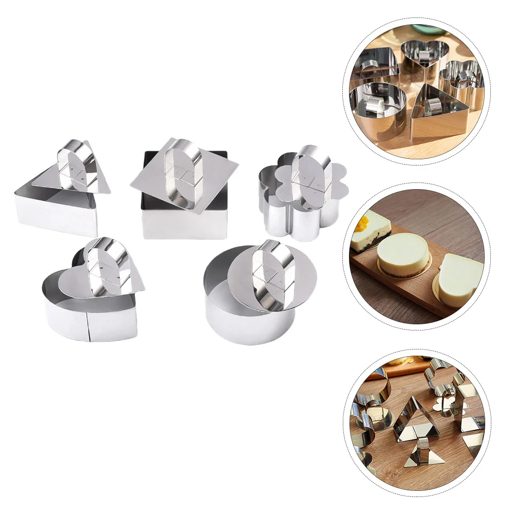 5pcs Cake Ring Cake Molds Stainless Steel Ring Mousse Cheese Sushi Mold Rice Chocolate Rings for DIY Home Kitchen Cooking Tool
5pcs Cake Ring Cake Molds Stainless Steel Ring Mousse Cheese Sushi Mold Rice Chocolate Rings for DIY Home Kitchen Cooking Tool