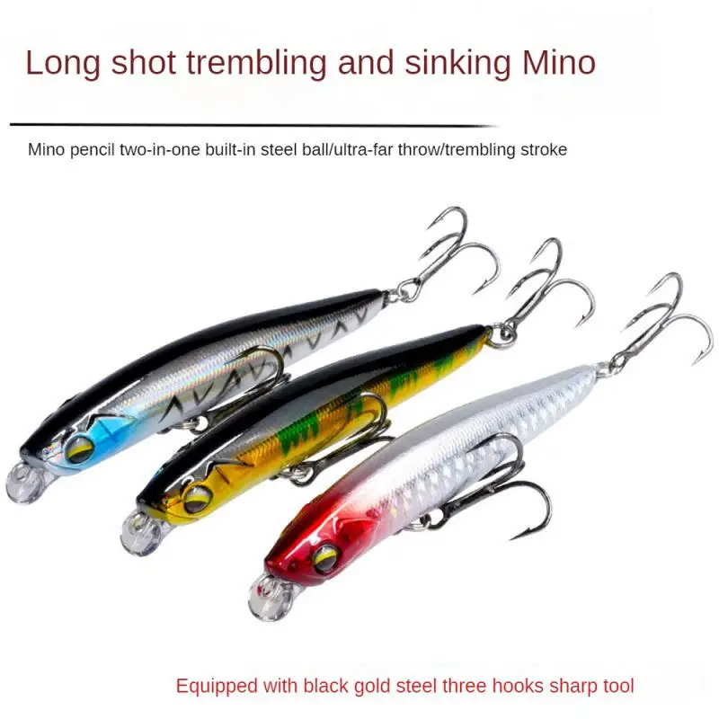Three-hook Bionic Bait Lures Long Throw Submerged Mino Layer Trembling Tongue Plate Fake Bait Luya Hard Bait Laser Black Diamond 
Three-hook Bionic Bait Lures Long Throw Submerged Mino Layer Trembling Tongue Plate Fake Bait Luya Hard Bait Laser Black Diamond