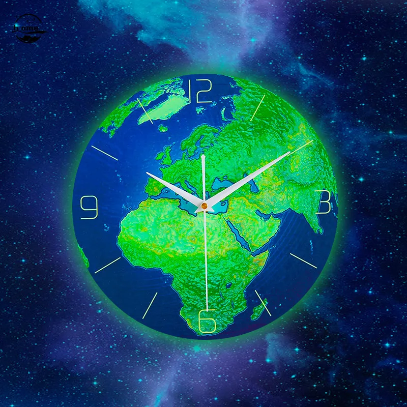 New Creative Luminous Wall Clock Led Night Light Personalized Mute Glowing Earth Clock Wood Art Horloge Modern Home Decoration
New Creative Luminous Wall Clock Led Night Light Personalized Mute Glowing Earth Clock Wood Art Horloge Modern Home Decoration
