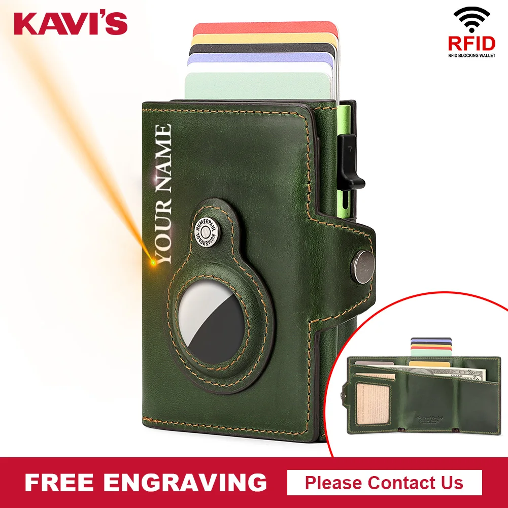 Apple AirTag Automatic Credit Card Holder RFID Blocking Small Cardholder Genuine Leather Wallet for Women with Free Engraving
Apple AirTag Automatic Credit Card Holder RFID Blocking Small Cardholder Genuine Leather Wallet for Women with Free Engraving
