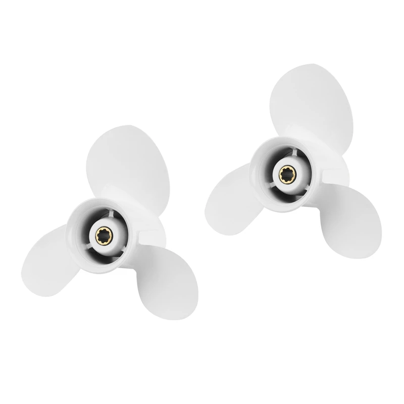 2X Propeller 9 1/4X11 for Yamaha Outboard Engines 9.9 HP F9.9 15HP F15C F15 Aluminum 8 Tooth Spline RH 63V-45943-00-EL
2X Propeller 9 1/4X11 for Yamaha Outboard Engines 9.9 HP F9.9 15HP F15C F15 Aluminum 8 Tooth Spline RH 63V-45943-00-EL