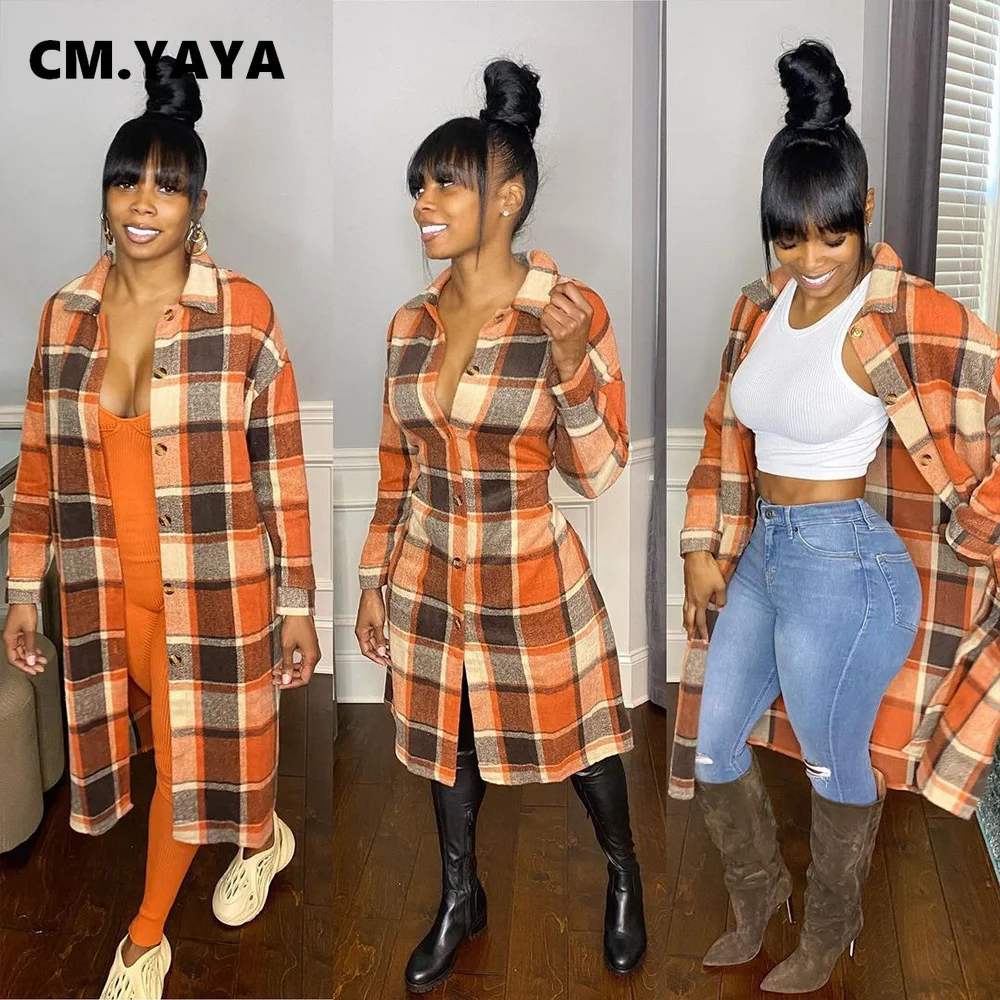 Женская клетчатая блузка CM.YAYA с длинным рукавом, на пуговицах, стильное шерстяное и Смешанное пальто, зимняя винтажная Женская куртка, шерстяное пальто
Женская клетчатая блузка CM.YAYA с длинным рукавом, на пуговицах, стильное шерстяное и Смешанное пальто, зимняя винтажная Женская куртка, шерстяное пальто