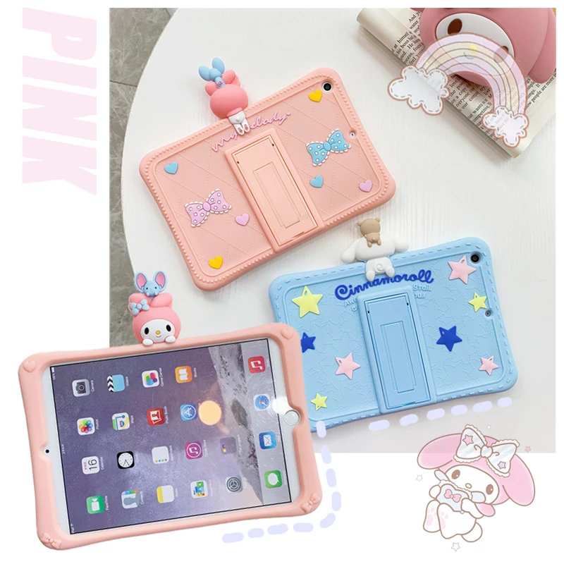 Розовый милый мультяшный трехмерный чехол для IPad My Melody Cinnamoroll аниме силиконовый чехол с защитой от падения милый мягкий чехол подарок
Розовый милый мультяшный трехмерный чехол для IPad My Melody Cinnamoroll аниме силиконовый чехол с защитой от падения милый мягкий чехол подарок
