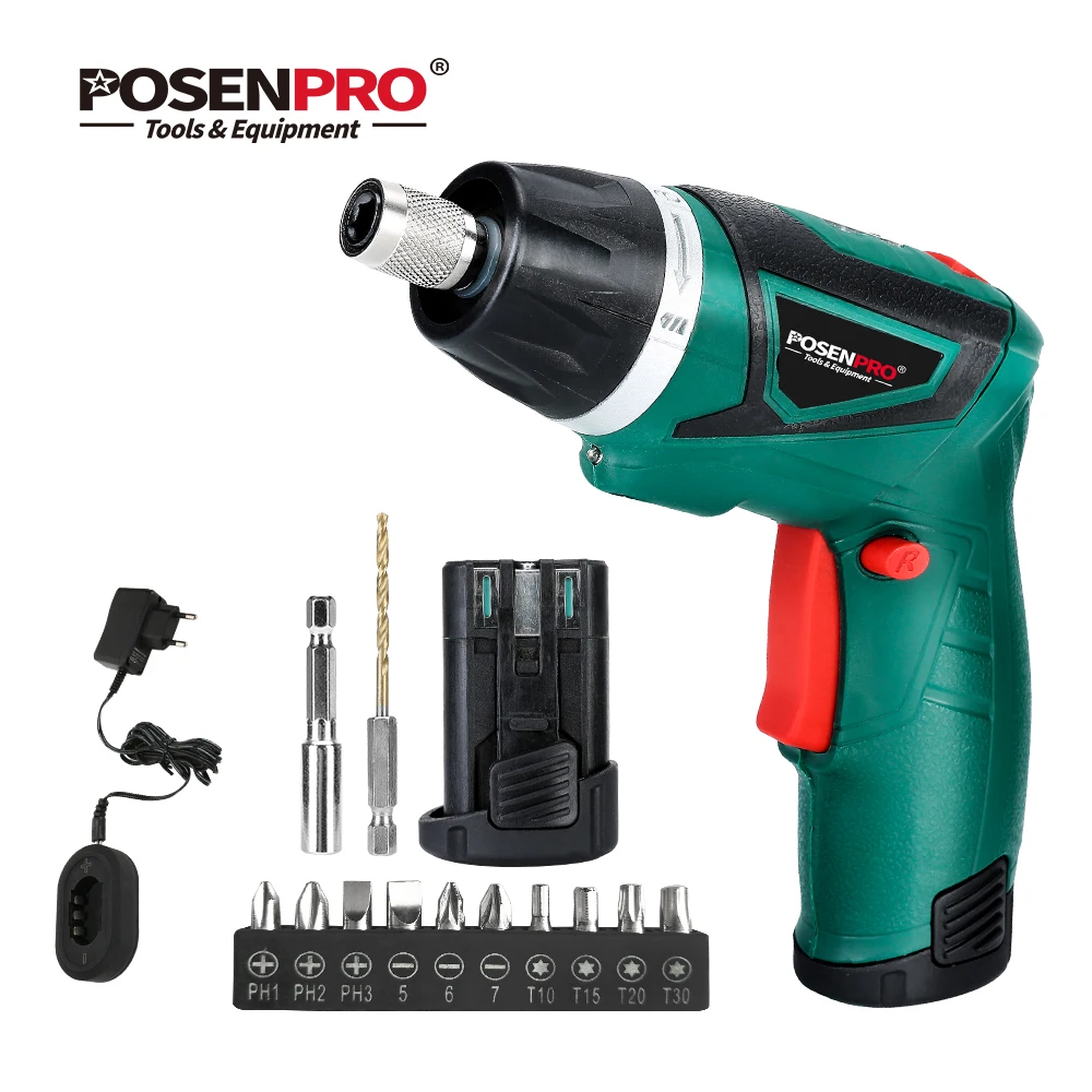 POSENPRO Electric Cordless Screwdriver 7.2V 2pcs Li-ion Battery Household Rechargeable Twistable Handle Wood Working Tools
POSENPRO Electric Cordless Screwdriver 7.2V 2pcs Li-ion Battery Household Rechargeable Twistable Handle Wood Working Tools