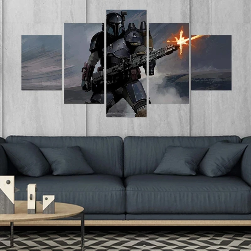 5 Pcs Modular Pictures Movie Canvas Star Wars Wall Art Darth Vader Paintings Printed Poster Living Room Home Decoration Frame
5 Pcs Modular Pictures Movie Canvas Star Wars Wall Art Darth Vader Paintings Printed Poster Living Room Home Decoration Frame