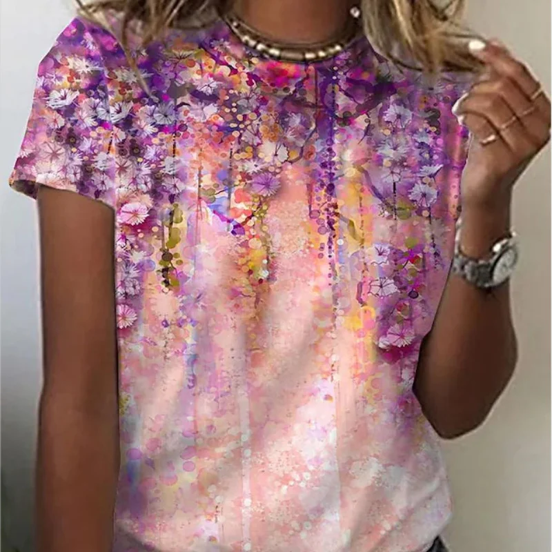 New Women's T-Shirts Fashion Short Sleeve Tops 3D Floral Printing 2023 Summer O-Neck Casual T-Shirts Women's Y2k Clothes T-Shirt
New Women's T-Shirts Fashion Short Sleeve Tops 3D Floral Printing 2023 Summer O-Neck Casual T-Shirts Women's Y2k Clothes T-Shirt