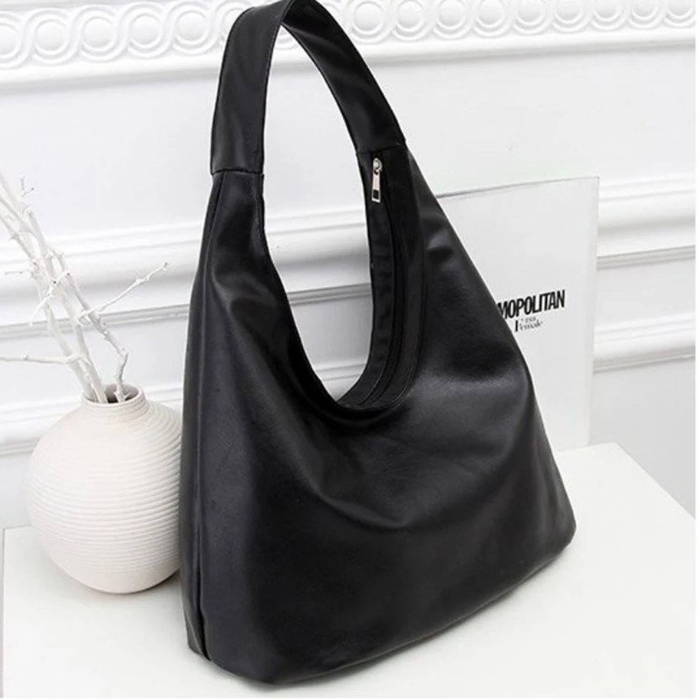Fashion Large Capacity Shoulder Bags Women Vintage PU Leather Solid Ladies Girl Shopping Dumpling Purse Handbag 
Fashion Large Capacity Shoulder Bags Women Vintage PU Leather Solid Ladies Girl Shopping Dumpling Purse Handbag