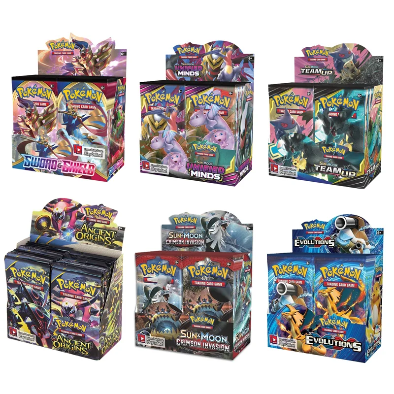 324Pcs Game Collection Cards Pokemon Cards Kids Toys Booster Boxes Moon Evolution Sword Shield Hidden Fate Trading Card 
324Pcs Game Collection Cards Pokemon Cards Kids Toys Booster Boxes Moon Evolution Sword Shield Hidden Fate Trading Card