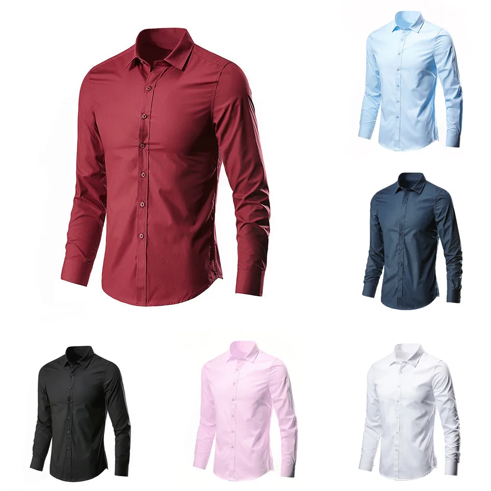 Mens Classic Fit Long Sleeve Wrinkle Resistant Button Down Premium Dress Shirt Vintage Shirts Handsome Business Workwear
Mens Classic Fit Long Sleeve Wrinkle Resistant Button Down Premium Dress Shirt Vintage Shirts Handsome Business Workwear
