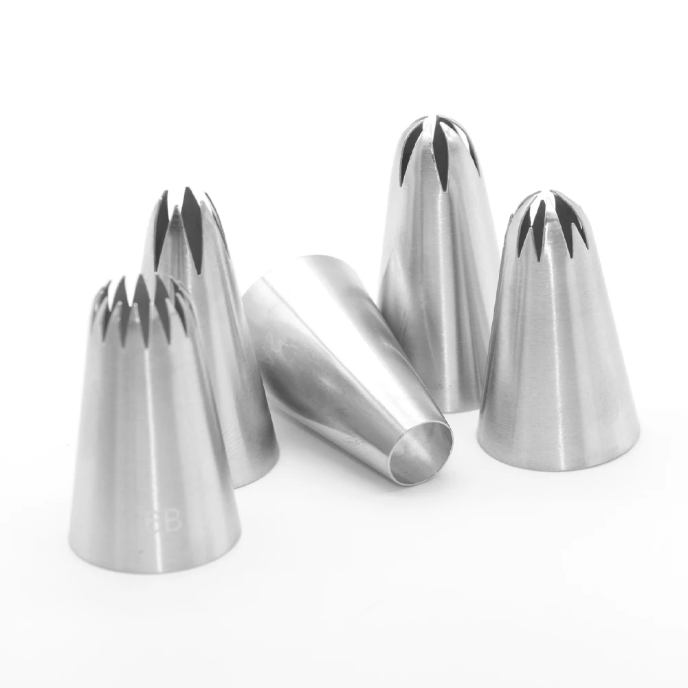 5pcs/set Stainless Steel Home Kitchen Piping Nozzle Dessert Baking Tool Cream Cake Decoration Beginner Pastry Fondant Wedding
5pcs/set Stainless Steel Home Kitchen Piping Nozzle Dessert Baking Tool Cream Cake Decoration Beginner Pastry Fondant Wedding