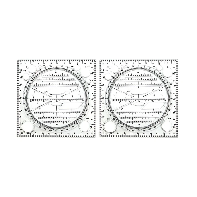 2X Multifunctional Circle Drawing Template, Geometric Drawing Tool, Measuring Ruler, Rotatable Angle
2X Multifunctional Circle Drawing Template, Geometric Drawing Tool, Measuring Ruler, Rotatable Angle