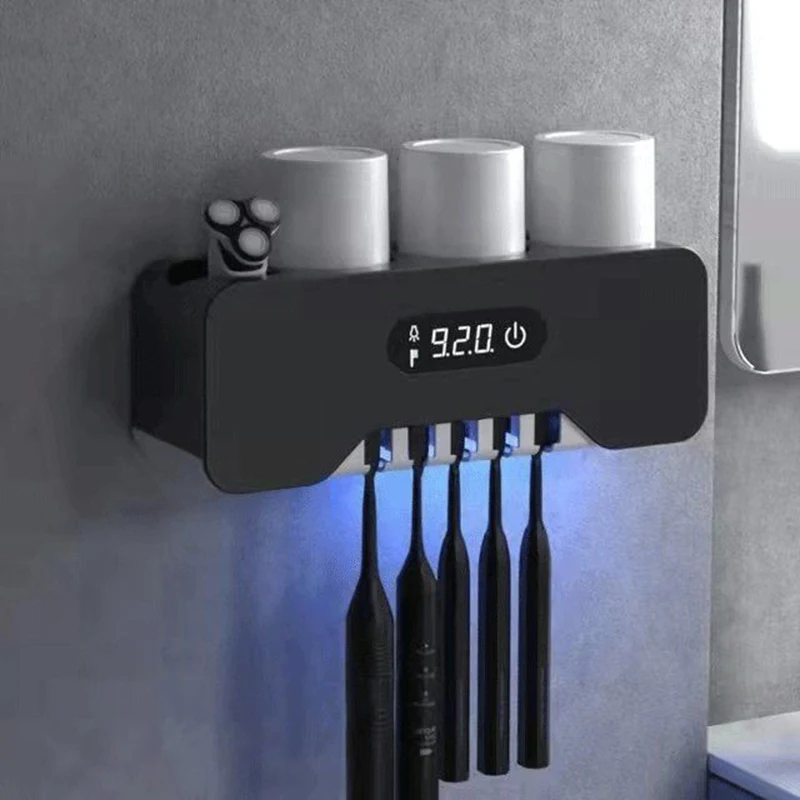 Toothbrush Sterilizer Rechargeable Intelligent Ultraviolet Sterilization Drying Free Punch Toilet Holder Toothpaste Cup Rack
Toothbrush Sterilizer Rechargeable Intelligent Ultraviolet Sterilization Drying Free Punch Toilet Holder Toothpaste Cup Rack