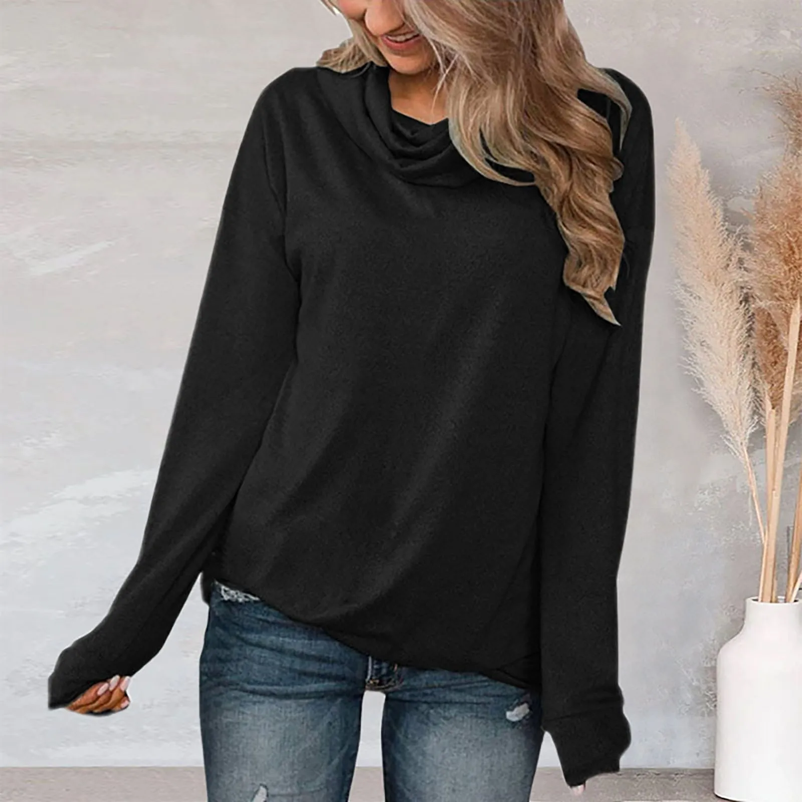 Dark Shirt Womens Casual Long Sleeve Sweatshirt Turtleneck Top Cute Pullover Relaxed Fit Tops Woman T Shirt Long
Dark Shirt Womens Casual Long Sleeve Sweatshirt Turtleneck Top Cute Pullover Relaxed Fit Tops Woman T Shirt Long