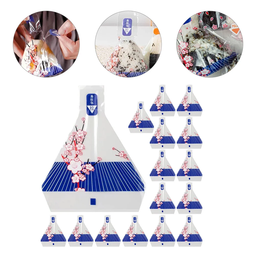 

100 Pcs Rice Ball Packaging Bag Japanese Wrapping Paper Onigiri Wrappers Bulk Sushi Storage Bags Plastic Onigiri Mold