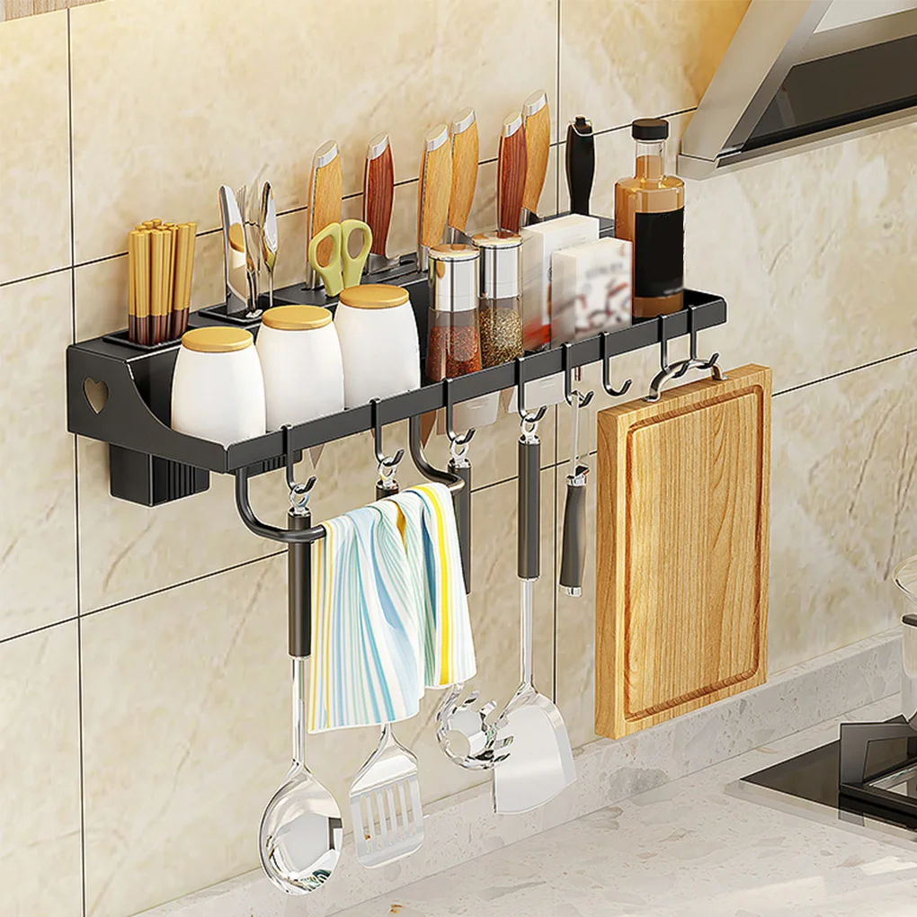 Wall Mounted Seasoning Storage Rack Kitchen 304 Stainless Steel Hang Spice Shelf Utensil Hanger 8 Hooks Holder Home
Wall Mounted Seasoning Storage Rack Kitchen 304 Stainless Steel Hang Spice Shelf Utensil Hanger 8 Hooks Holder Home