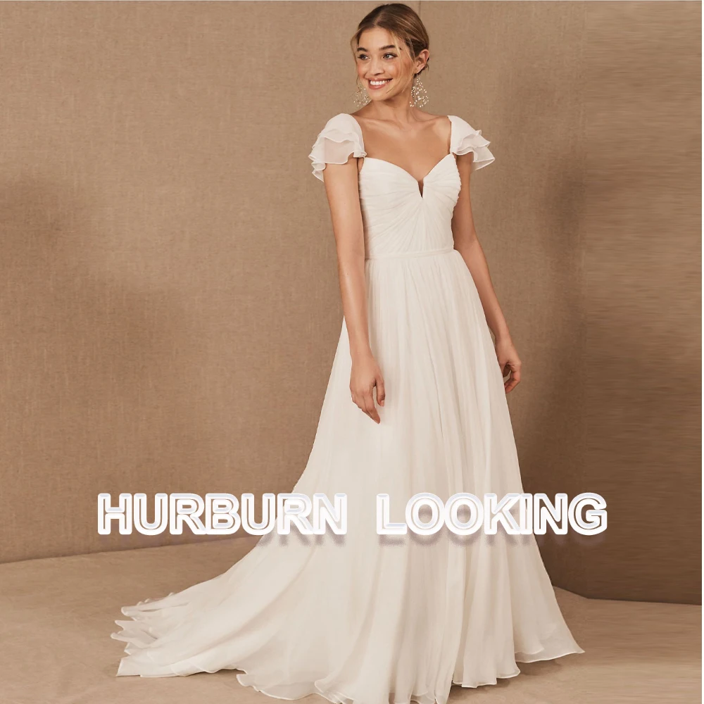 HERBURN Simple Chiffon Wedding Dresses Off Shoulder Sweetheart A-Line Chapel Train New Style Vestidos De Novia Custom Made
HERBURN Simple Chiffon Wedding Dresses Off Shoulder Sweetheart A-Line Chapel Train New Style Vestidos De Novia Custom Made