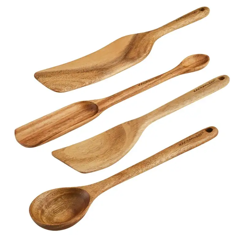 

& Gadgets Wooden Kitchen Utensil Set, 4-Piece Kitchen decoraction кухонные гаджеты нужные Slicer Accesorios