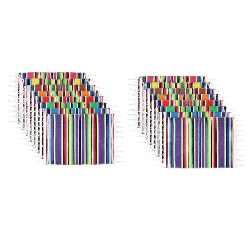 2X Mexican Table Place Mats,Mexican Assorted Placemats Mexican Party Wedding, Fringe Blanket Table Runner 12 X 16 Inch 
2X Mexican Table Place Mats,Mexican Assorted Placemats Mexican Party Wedding, Fringe Blanket Table Runner 12 X 16 Inch