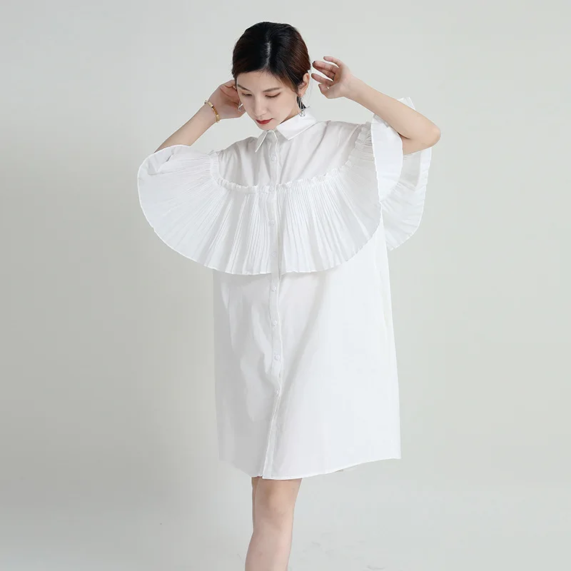 2022 summer irregular fold oversized loose thin temperament shirt dress for women streetwear clothing
2022 summer irregular fold oversized loose thin temperament shirt dress for women streetwear clothing