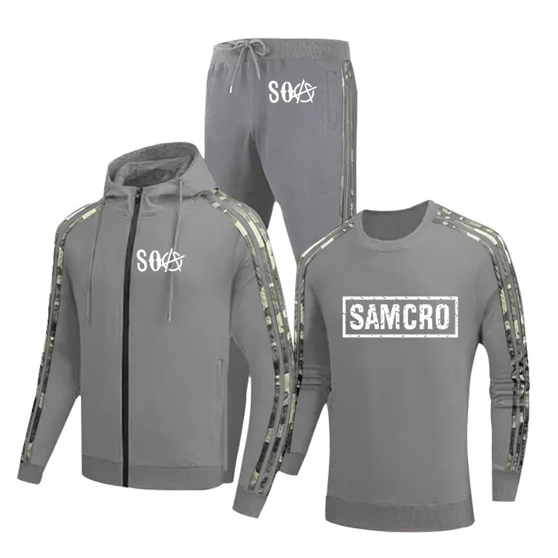 Spring Autumn SOA Sons of anarchy the child SAMCRO Printed Men's jackets Cotton Men's jacket + sweater + pants three-piece suit
Spring Autumn SOA Sons of anarchy the child SAMCRO Printed Men's jackets Cotton Men's jacket + sweater + pants three-piece suit