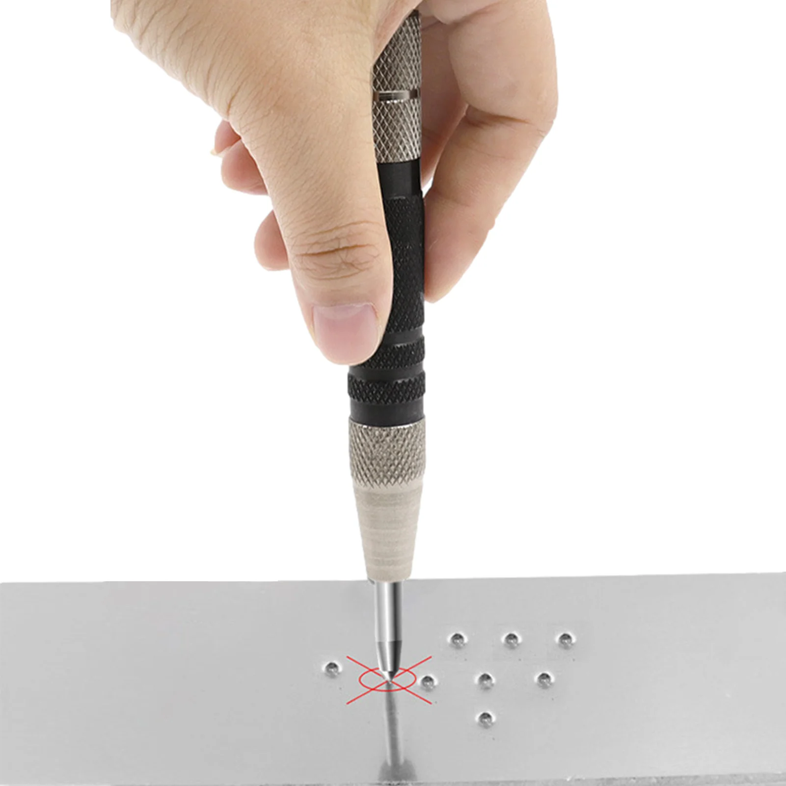 Alloy Tungsten Steel Tip Automatic Center Punch Automatic Center Loaded Marker Wood Press Woodworking Loaded Metal Drill Tools
Alloy Tungsten Steel Tip Automatic Center Punch Automatic Center Loaded Marker Wood Press Woodworking Loaded Metal Drill Tools