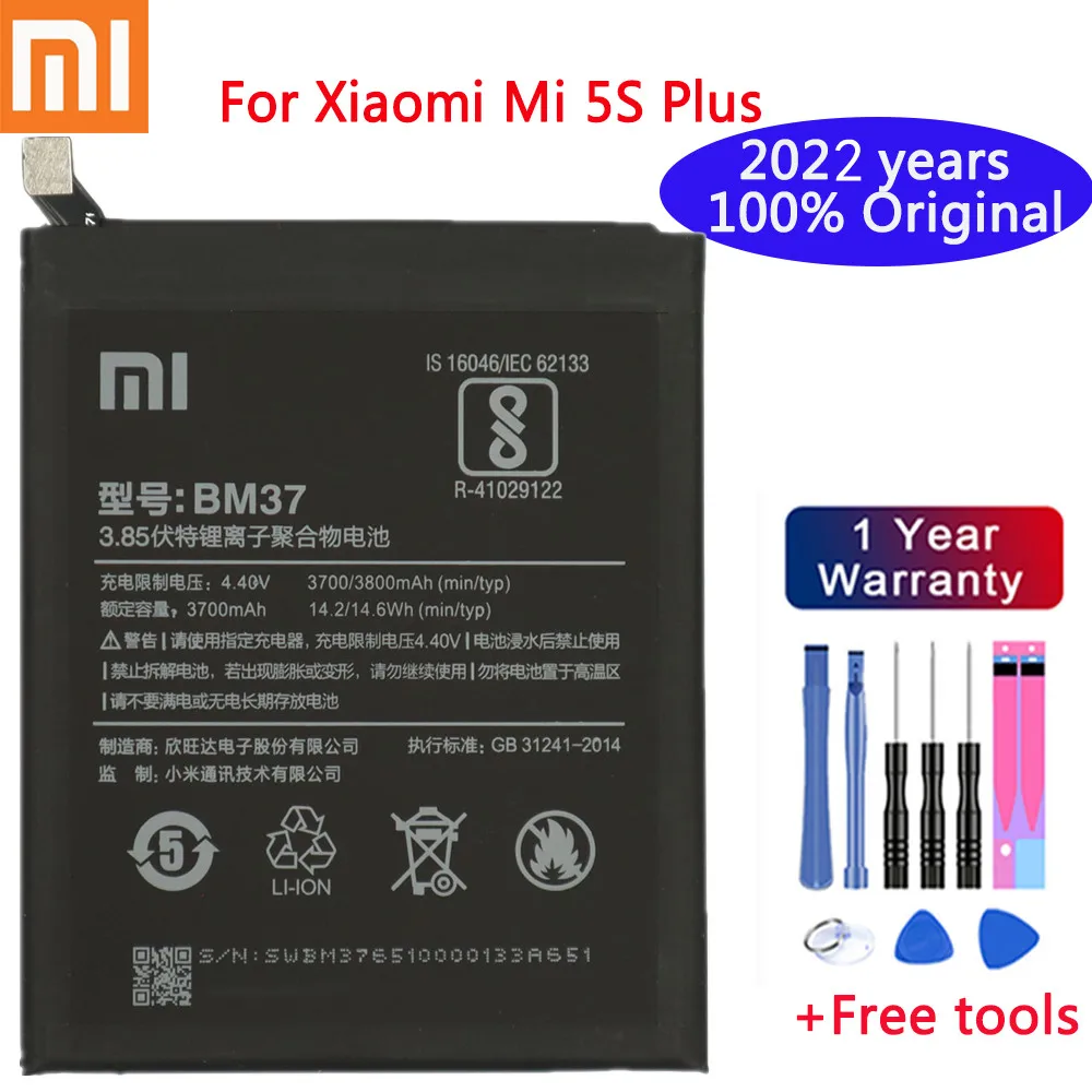 2022 years xiao mi 100% Original Battery for Xiaomi Mi 5S Plus MI5S Plus BM37 3800mAh High Quality Replacment Phone Battery
2022 years xiao mi 100% Original Battery for Xiaomi Mi 5S Plus MI5S Plus BM37 3800mAh High Quality Replacment Phone Battery