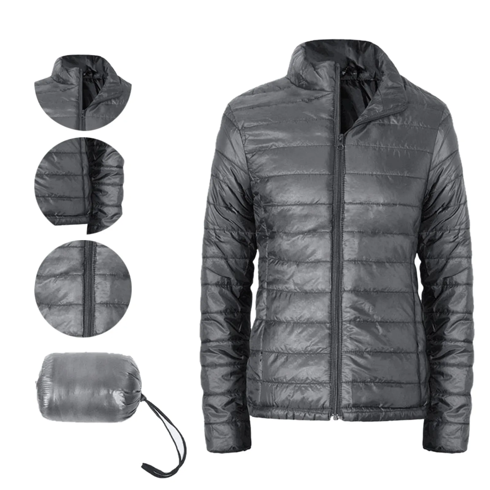 Women Simple Solid Zipper Down Jacket Pocket Packable Warm Padded Casual Liner Jacket Tops Winter Warm Jacket Coat Overcoat New
Women Simple Solid Zipper Down Jacket Pocket Packable Warm Padded Casual Liner Jacket Tops Winter Warm Jacket Coat Overcoat New