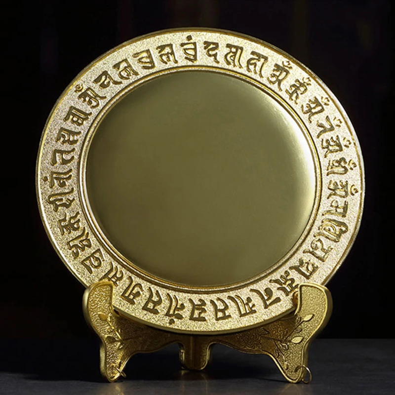 Buddhist Tantric Mirror Alloy Handicraft Auspicious Tibetan Mantra 14 cm Buddhism Mirror Home Gift Altars Desktop Decorative
Buddhist Tantric Mirror Alloy Handicraft Auspicious Tibetan Mantra 14 cm Buddhism Mirror Home Gift Altars Desktop Decorative