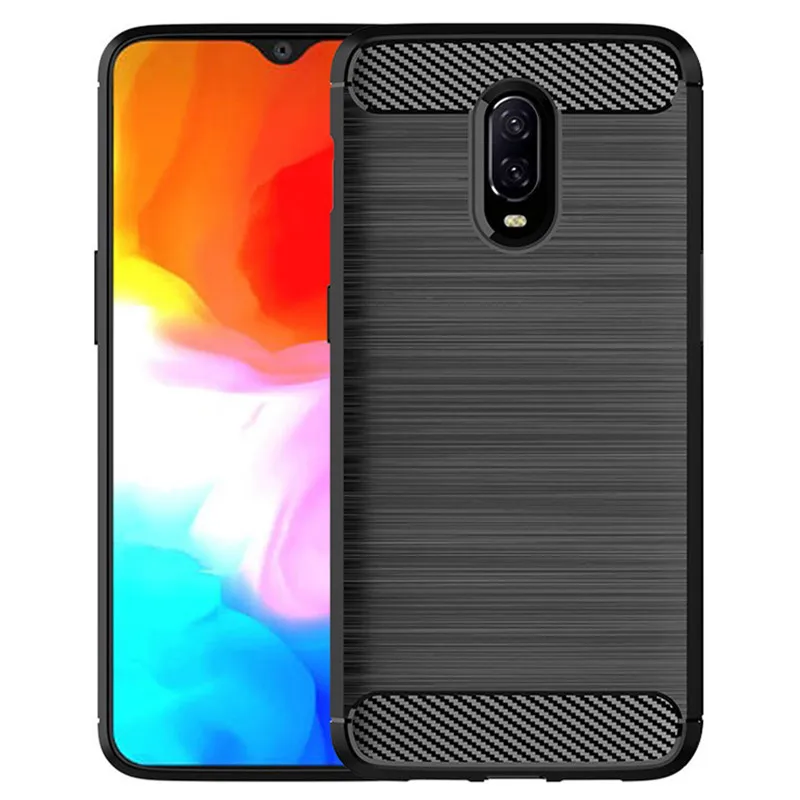 

Luxury Carbon Fiber Case for Oneplus 6T 1+6t Full Protective Soft Phone Cover for Oneplus6t One Plus 6t Shockproof Silicone Case