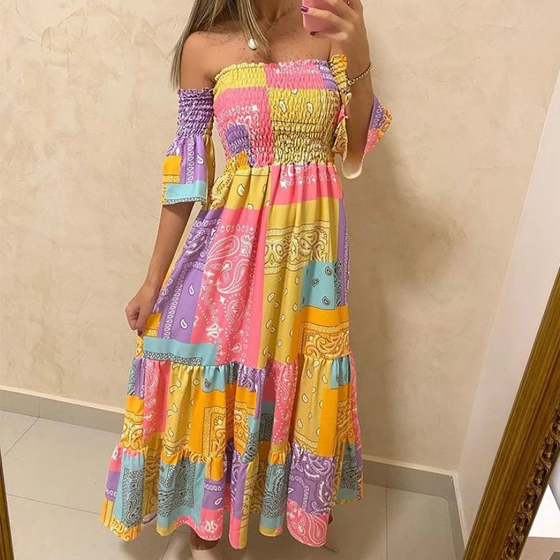 Off Shoulder Pleated Sexy Dress Women Fashion Boho High Waist Draped Party Dresss 2022 Spring New Half Sleeve Pleated Long Dress
Off Shoulder Pleated Sexy Dress Women Fashion Boho High Waist Draped Party Dresss 2022 Spring New Half Sleeve Pleated Long Dress