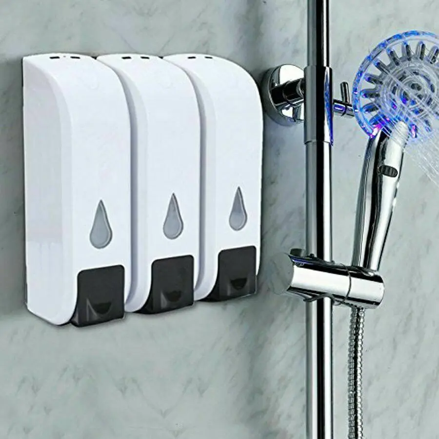 Triple Plastic Soap Dispenser Wall Shampoo Shower Gel Liquid Soap Dispenser Liquid Soap Container Bathroom Washroom Accessories
Triple Plastic Soap Dispenser Wall Shampoo Shower Gel Liquid Soap Dispenser Liquid Soap Container Bathroom Washroom Accessories