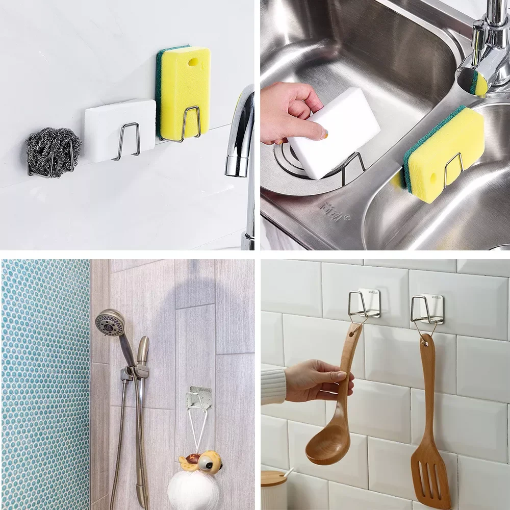Stainless Steel Sponges Holder Sink Accessories Self Adhesive Sink Sponges Drain Drying Rack Kitchen Storage Organizer 
Stainless Steel Sponges Holder Sink Accessories Self Adhesive Sink Sponges Drain Drying Rack Kitchen Storage Organizer