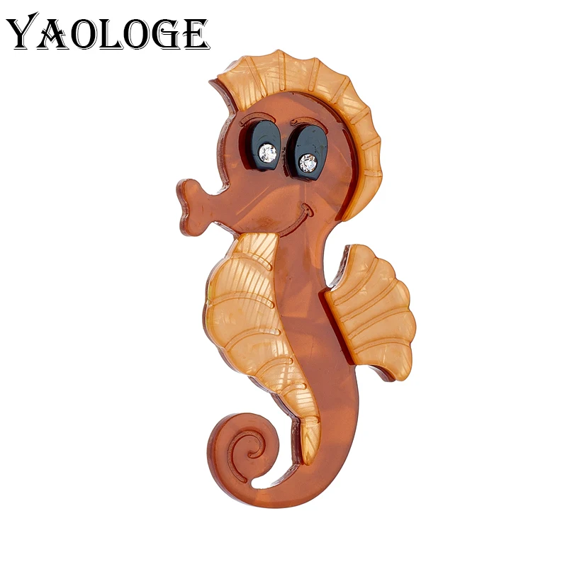 YAOLOGE Acrylic Cartoon Brown Hippocampus Brooches For Unisex Kids Pin Badges Accessories New Trend Christmas Gift Jewelry Брошь
YAOLOGE Acrylic Cartoon Brown Hippocampus Brooches For Unisex Kids Pin Badges Accessories New Trend Christmas Gift Jewelry Брошь