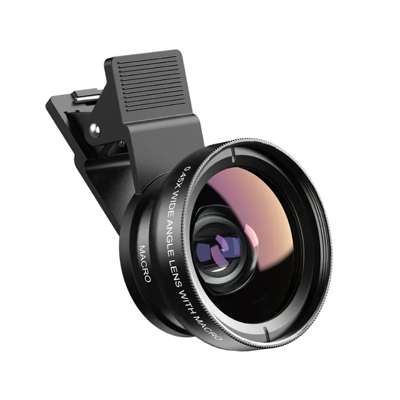 

Mobile Phone Lens 0.45x Universal Ultra-wide Angle 12.5x Macro Photography Professional DSLR Special Effect External Camera